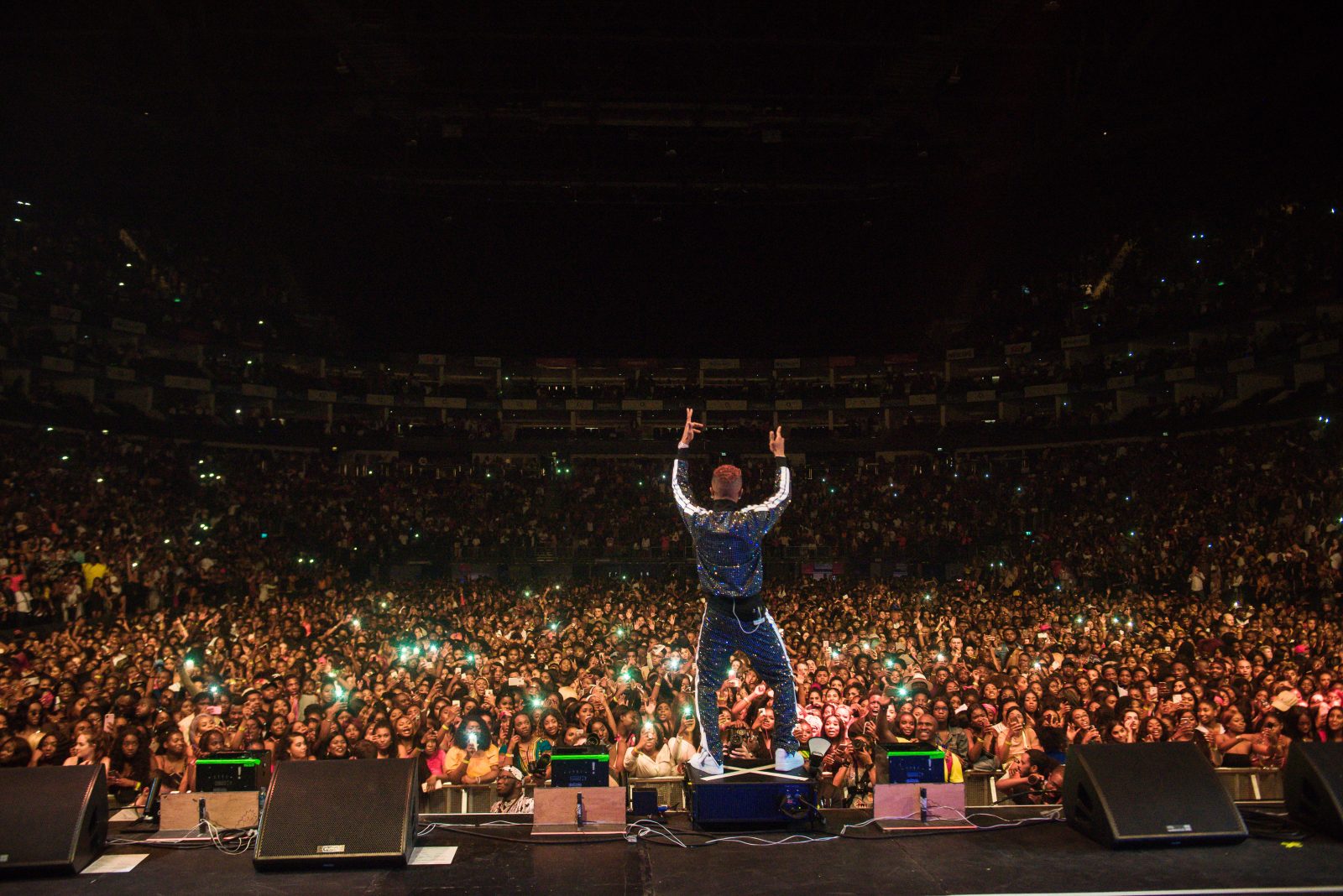 o2 Arena, London, United Kingdom. 26th May 2018. Wizkid performs on stage during AFROREPUBLIK festival at The O2 Arena. Michael Tubi / Alamy Live News