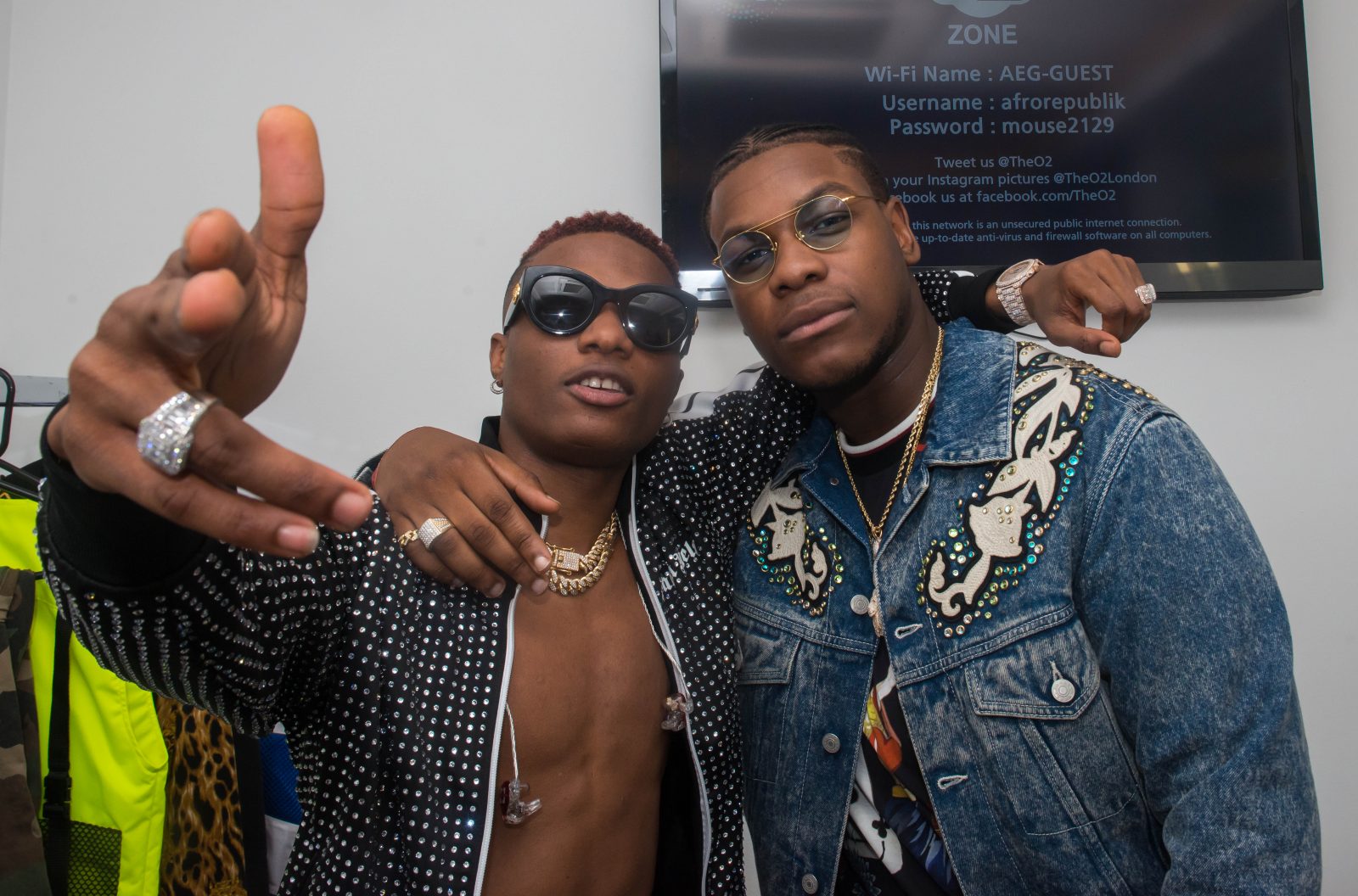 o2 Arena, London, United Kingdom. 26th May 2018.  John Boyega in wizkid's dressing room before his performances on stage during AFROREPUBLIK festival at The O2 Arena. Michael Tubi