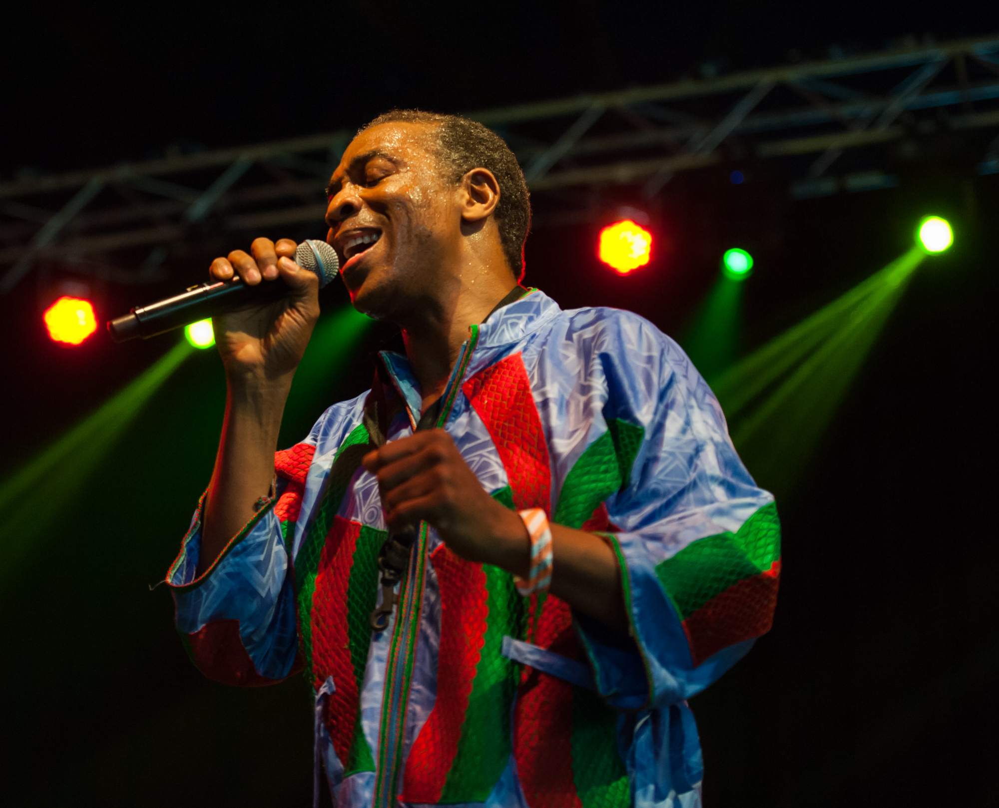 London, UK. 19th July 2015. Femi Kuti performing at Walthamstow Garden Party 2015.