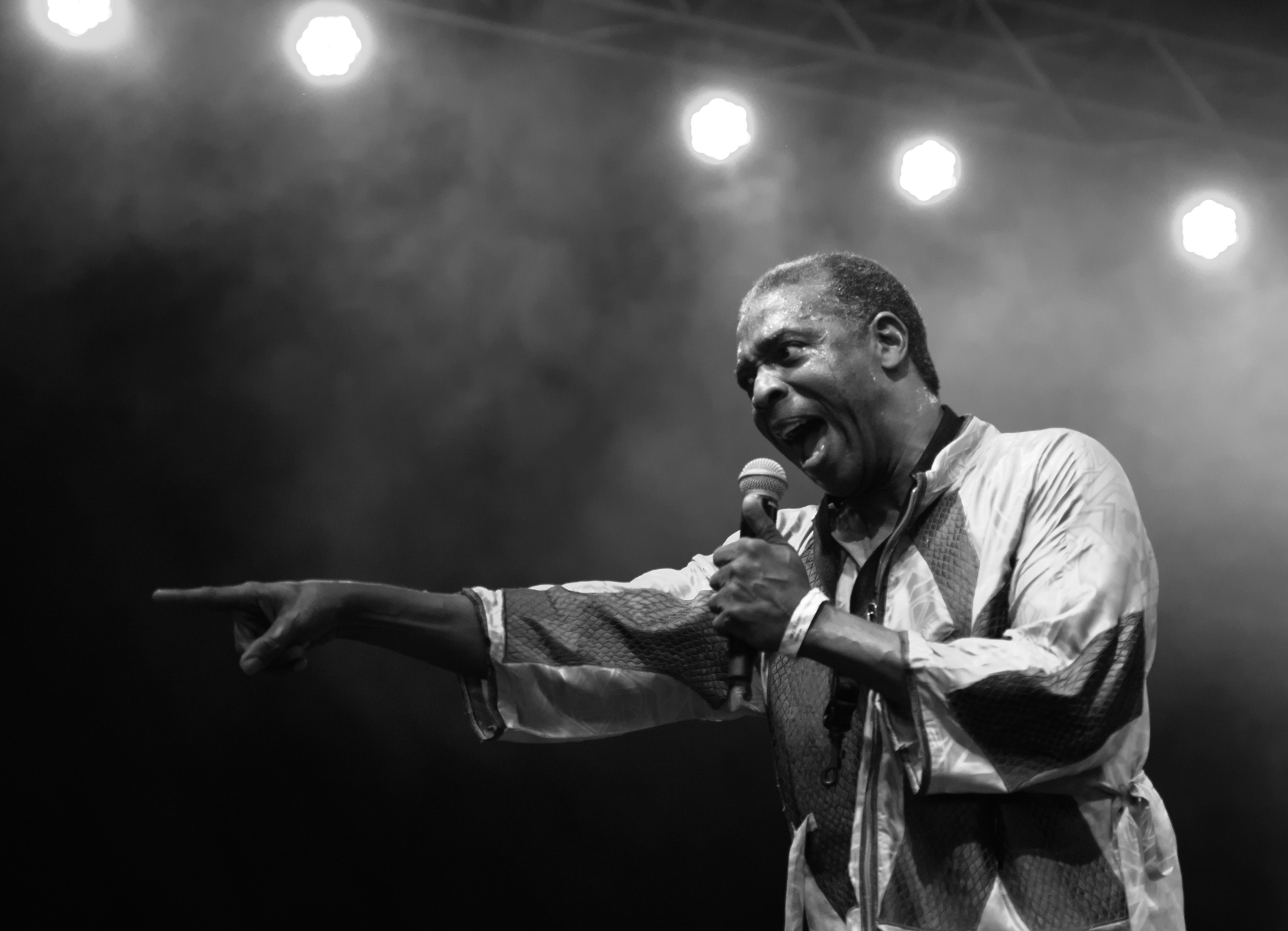 London, UK. 19th July 2015. Femi Kuti performing at Walthamstow Garden Party 2015.