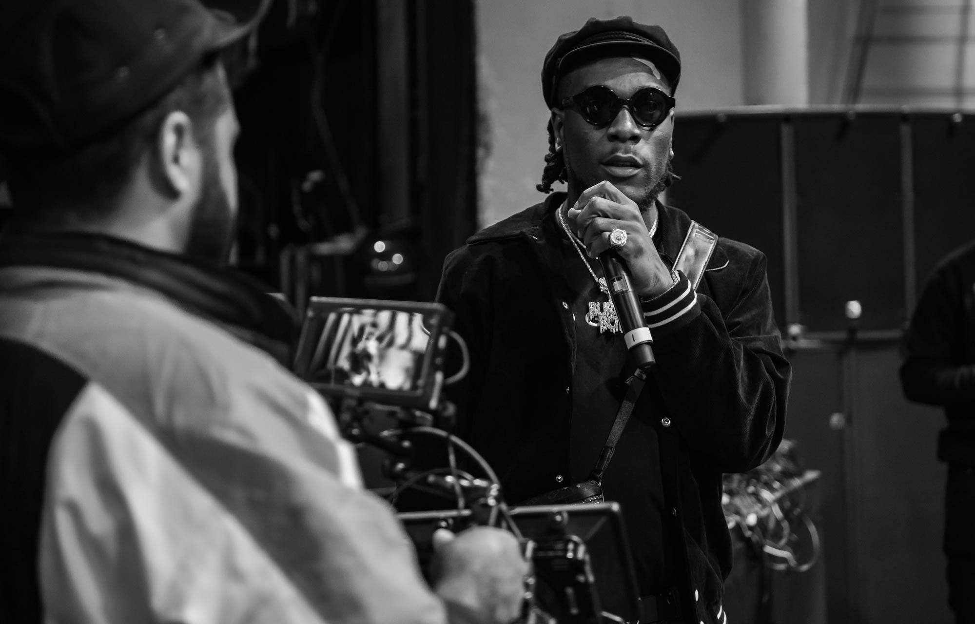 London, United Kingdom. 7th October 2018.  Backstage: Burna Boy preparing for his concert  at Brixton Academy.  Photographed by Michael Tubes