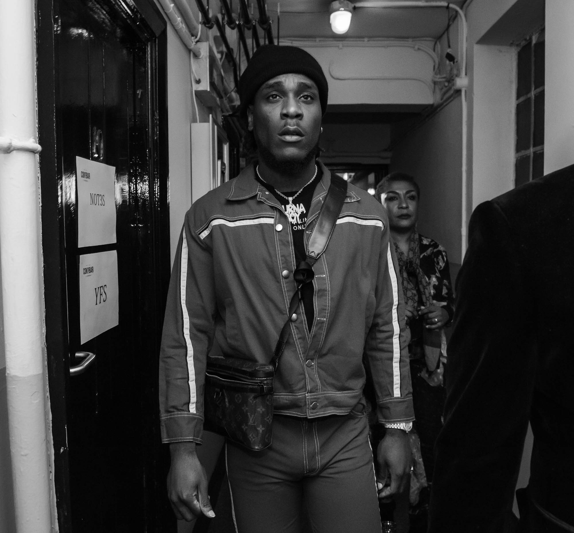 London, United Kingdom. 7th October 2018.  Backstage: Burna Boy preparing for his concert  at Brixton Academy.  Photographed by Michael Tubes