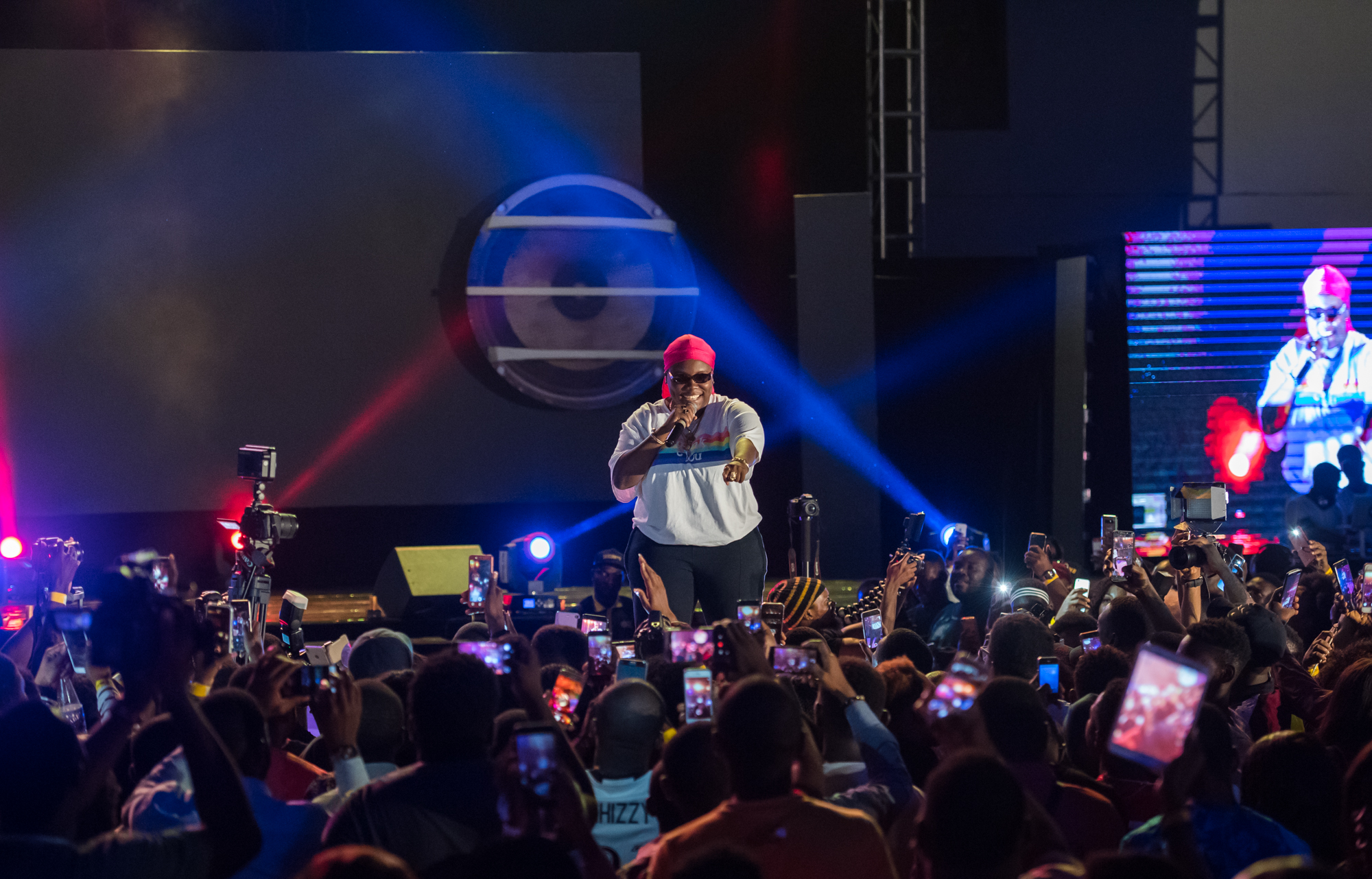 Lagos, Nigeria. 9th November 2018.  Teni performing at Human Radio Concert. Photographed by Michael Tubes