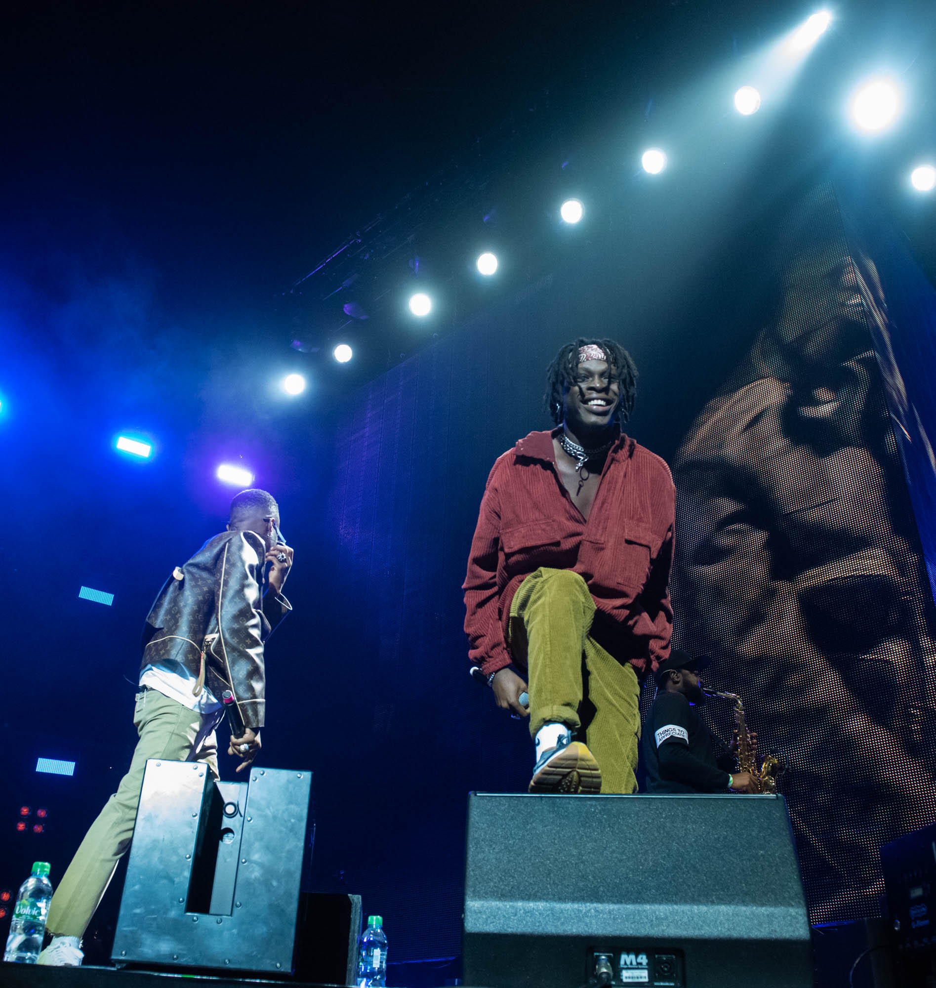 London, United Kingdom. 19th October 2019.  Wizkid  & Fireboy performing live at starboy fest at The 02 Arena. Photographed by Michael Tubes