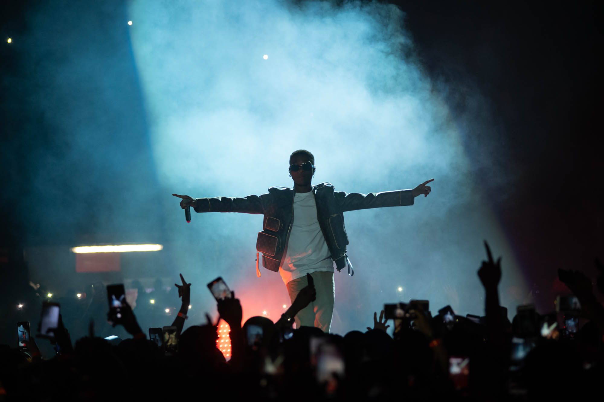 London, United Kingdom. 19th October 2019.  Wizkid performing live at starboy fest at The 02 Arena. Photographed by Michael Tubes